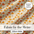 Soft Watercolor Pumpkins in Orange and White Seamless Pattern Light Background Digital Print Fabric by the Metre UK Sewing Quilting Textile