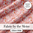 Glossy Peach Marble Flow Seamless Pattern Metallic Fluid Abstract Art Digital Print Fabric by the Metre UK Sewing Quilting Textile