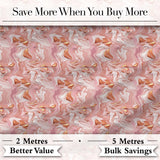 Glossy Peach Marble Flow Seamless Pattern Metallic Fluid Abstract Art Digital Print Fabric by the Metre UK Sewing Quilting Textile