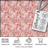 Glossy Peach Marble Flow Seamless Pattern Metallic Fluid Abstract Art Digital Print Fabric by the Metre UK Sewing Quilting Textile