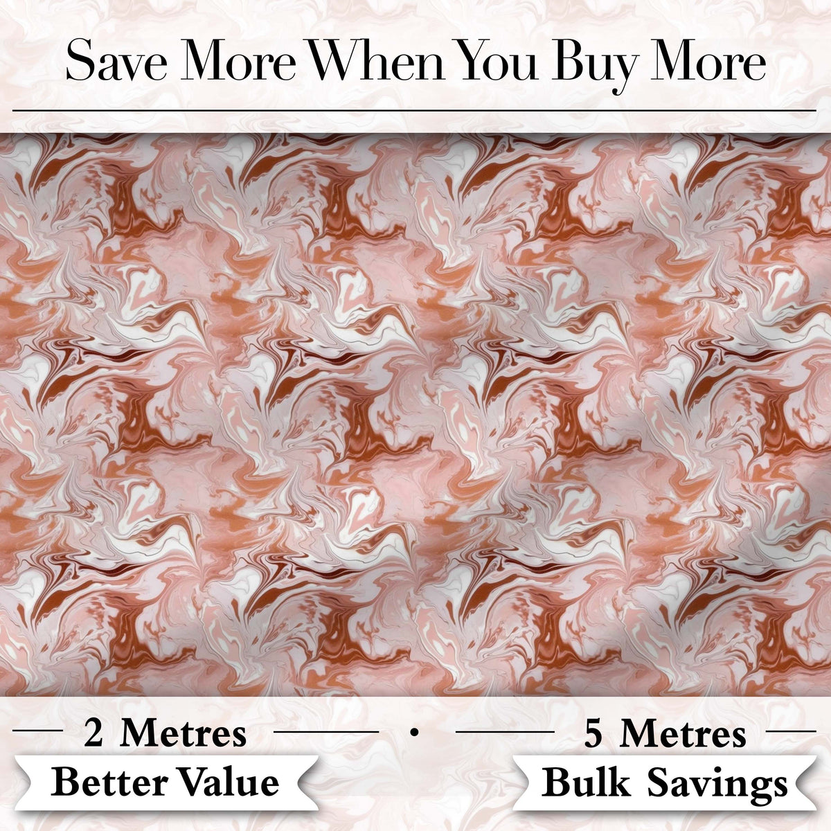 Warm Terracotta Marble Swirl Seamless Pattern Earthy Fluid Design Digital Print Fabric by the Metre UK Sewing Quilting Textile
