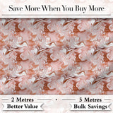 Warm Terracotta Marble Swirl Seamless Pattern Earthy Fluid Design Digital Print Fabric by the Metre UK Sewing Quilting Textile