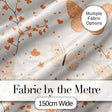 Delicate Butterfly Floral Hearts Seamless Pattern Soft Beige Background Digital Print Fabric by the Metre UK Sewing Quilting Textile