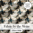 Serene Samurai Warrior Mountain Scene Seamless Pattern Japanese Art Digital Print Fabric by the Metre UK Sewing Quilting Textile