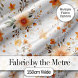 Watercolor Floral Stars Hanging Blooms Seamless Pattern Soft Beige Digital Print Fabric by the Metre UK Sewing Quilting Textile