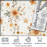 Watercolor Floral Stars Hanging Blooms Seamless Pattern Soft Beige Digital Print Fabric by the Metre UK Sewing Quilting Textile