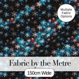 Galaxy Snowflake Star Seamless Pattern Dark Cosmic Winter Background Digital Print Fabric by the Metre UK Sewing Quilting Textile