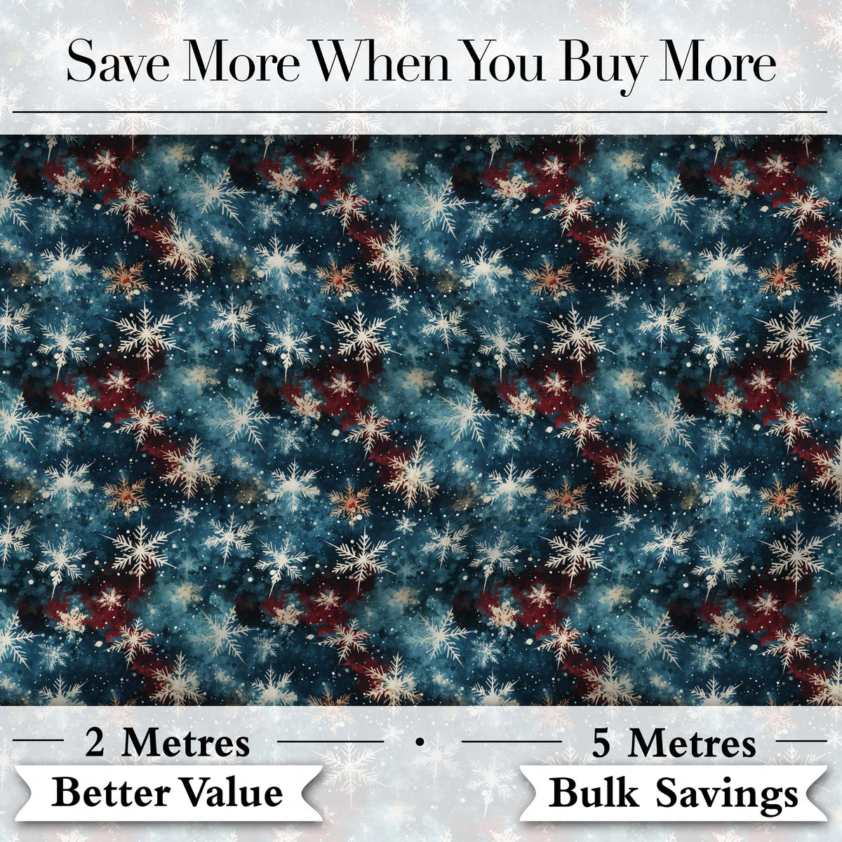 Galaxy Snowflake Star Seamless Pattern Dark Cosmic Winter Background Digital Print Fabric by the Metre UK Sewing Quilting Textile