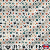 Retro Mid Century Starburst Seamless Pattern Vintage Holiday Background Digital Print Fabric by the Metre UK Sewing Quilting Textile