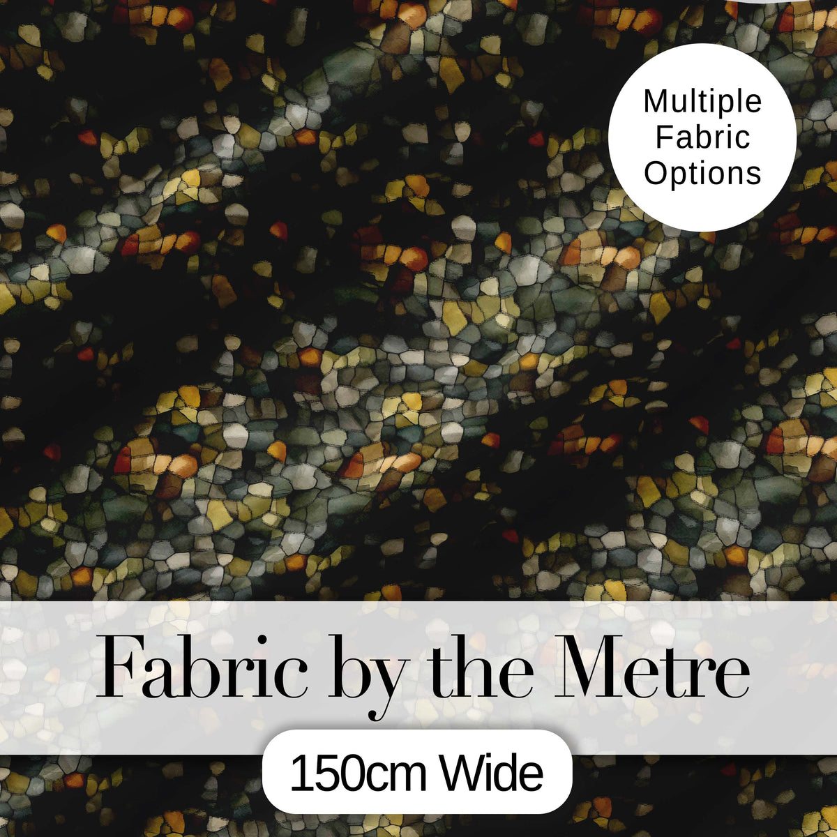 Abstract Pebble Mosaic Texture Seamless Pattern Earth Tone Stone Design Digital Print Fabric by the Metre UK Sewing Quilting Textile