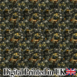 Abstract Pebble Mosaic Texture Seamless Pattern Earth Tone Stone Design Digital Print Fabric by the Metre UK Sewing Quilting Textile