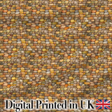 Golden Brown Pebble Stone Seamless Pattern Earth Tone Rock Texture Digital Print Fabric by the Metre UK Sewing Quilting Textile