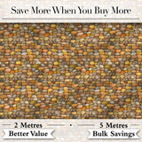 Golden Brown Pebble Stone Seamless Pattern Earth Tone Rock Texture Digital Print Fabric by the Metre UK Sewing Quilting Textile