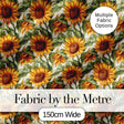Realistic Sunflower Floral Seamless Pattern Detailed Botanical Garden Design Digital Print Fabric by the Metre UK Sewing Quilting Textile