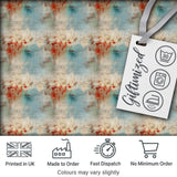 Abstract Grunge Texture with Red and Blue Tones Seamless Digital Print Fabric by the Metre UK Sewing Quilting Textile