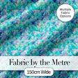 Modern Geometric Watercolor Shapes in Teal Purple Seamless Digital Print Fabric by the Metre UK Sewing Quilting Textile