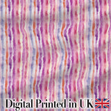 Soft Watercolor Vertical Stripes in Pink Purple Seamless Digital Print Fabric by the Metre UK Sewing Quilting Textile