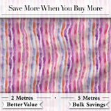 Soft Watercolor Vertical Stripes in Pink Purple Seamless Digital Print Fabric by the Metre UK Sewing Quilting Textile