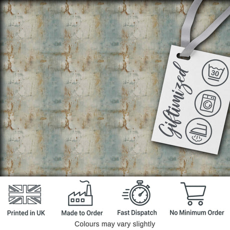 Neutral Rustic Distressed Wall Texture Seamless Digital Print Fabric by the Metre UK Sewing Quilting Textile