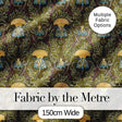 Vintage Art Nouveau Floral Thistle Pattern in Green Seamless Digital Print Fabric by the Metre UK Sewing Quilting Textile