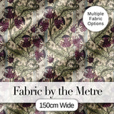 Classic William Morris Style Floral Thistle Pattern Seamless Digital Print Fabric by the Metre UK Sewing Quilting Textile