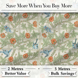 Vintage Birds and Roses Trellis Garden Pattern Seamless Digital Print Fabric by the Metre UK Sewing Quilting Textile
