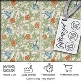 Vintage Birds and Roses Trellis Garden Pattern Seamless Digital Print Fabric by the Metre UK Sewing Quilting Textile