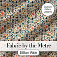 Modern Abstract Tribal Shapes Pattern on Cream Seamless Digital Print Fabric by the Metre UK Sewing Quilting Textile