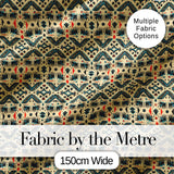 Geometric Ethnic Tribal Pattern in Neutral Tones Seamless Digital Print Fabric by the Metre UK Sewing Quilting Textile
