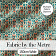 Modern Scandinavian Folk Art Pattern with Floral Shapes Seamless Digital Print Fabric by the Metre UK Sewing Quilting Textile