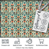 Modern Scandinavian Folk Art Pattern with Floral Shapes Seamless Digital Print Fabric by the Metre UK Sewing Quilting Textile