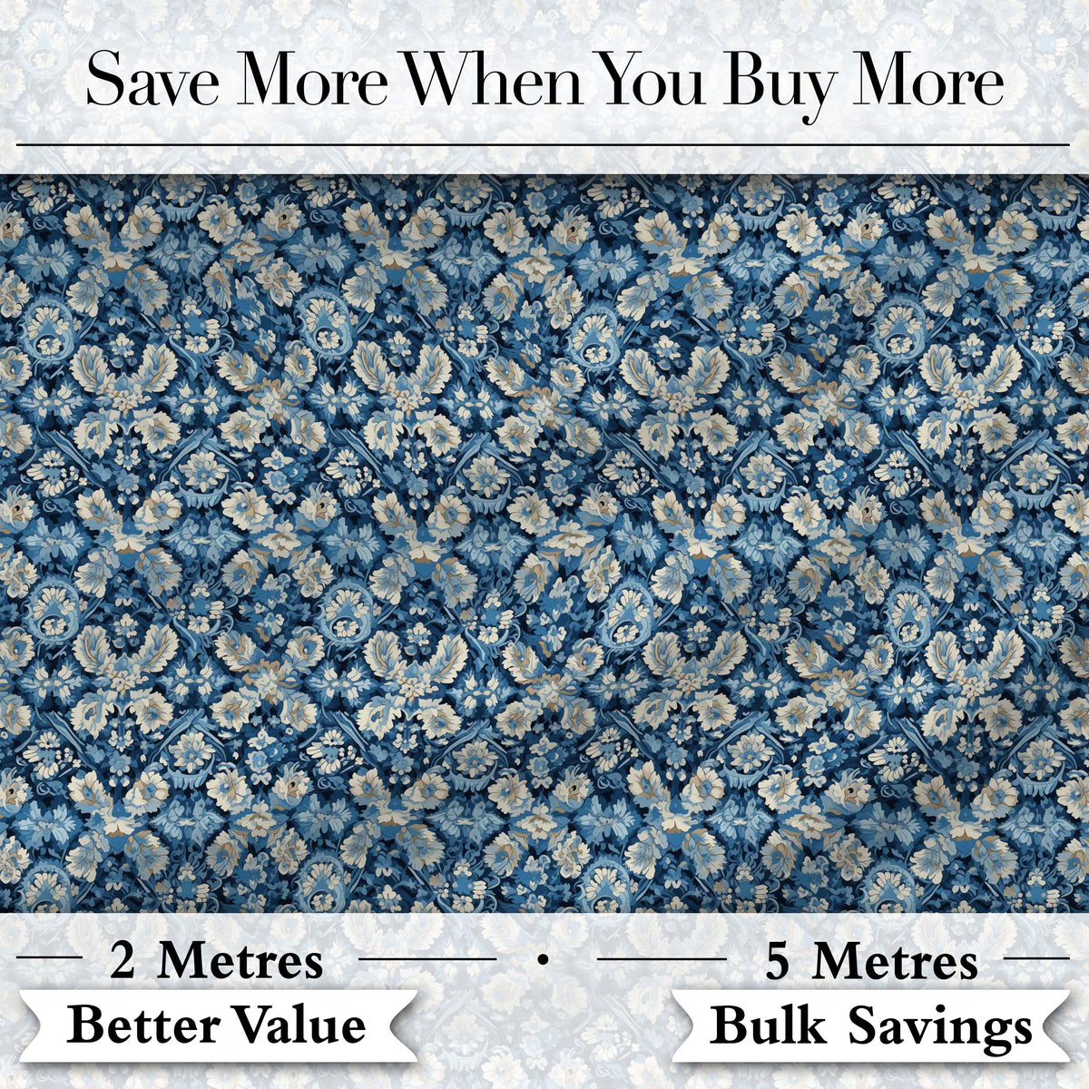 Vintage Ethnic Ikat Diamond Pattern in Blue Seamless Digital Print Fabric by the Metre UK Sewing Quilting Textile