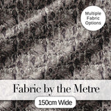 Antique Victorian Society Illustration Pattern Monochrome Seamless Digital Print Fabric by the Metre UK Sewing Quilting Textile