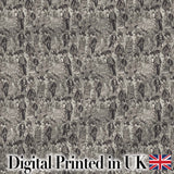 Antique Victorian Society Illustration Pattern Monochrome Seamless Digital Print Fabric by the Metre UK Sewing Quilting Textile