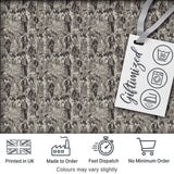 Antique Victorian Society Illustration Pattern Monochrome Seamless Digital Print Fabric by the Metre UK Sewing Quilting Textile