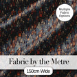 Vintage Crowd Illustration People Pattern in Warm Tones Seamless Digital Print Fabric by the Metre UK Sewing Quilting Textile