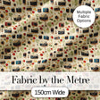 Vintage Cameras and Floral Elements Pattern Seamless Digital Print Fabric by the Metre UK Sewing Quilting Textile