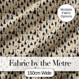 Elegant Black Dress Fashion Figures Pattern Seamless Digital Print Fabric by the Metre UK Sewing Quilting Textile