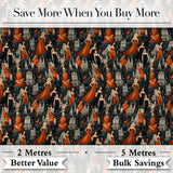 Elegant Vintage Evening Couples Cityscape Seamless Pattern Digital Print Fabric by the Metre UK Sewing Quilting Textile