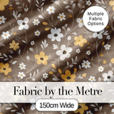 Soft Neutral Floral Botanical Seamless Pattern Digital Print Fabric by the Metre UK Sewing Quilting Textile