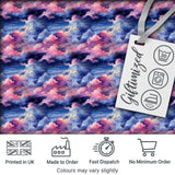 Pink Blue Fantasy Night Clouds Sky Seamless Pattern Digital Print Fabric by the Metre UK Sewing Quilting Textile