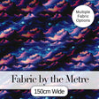 Dark Starry Night Clouds Moon Sky Seamless Pattern Digital Print Fabric by the Metre UK Sewing Quilting Textile