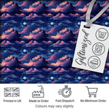 Dark Starry Night Clouds Moon Sky Seamless Pattern Digital Print Fabric by the Metre UK Sewing Quilting Textile