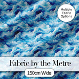 Blue White Realistic Clouds Sky Seamless Pattern Digital Print Fabric by the Metre UK Sewing Quilting Textile