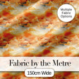 Warm Sunset Orange Clouds Sky Seamless Pattern Digital Print Fabric by the Metre UK Sewing Quilting Textile