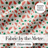 Playful Watermelon Fruit Summer Seamless Pattern Digital Print Fabric by the Metre UK Sewing Quilting Textile