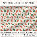 Playful Watermelon Fruit Summer Seamless Pattern Digital Print Fabric by the Metre UK Sewing Quilting Textile