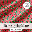 Cute Watermelon Fruit Pink Background Seamless Pattern Digital Print Fabric by the Metre UK Sewing Quilting Textile