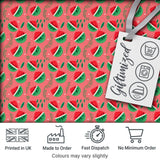 Cute Watermelon Fruit Pink Background Seamless Pattern Digital Print Fabric by the Metre UK Sewing Quilting Textile