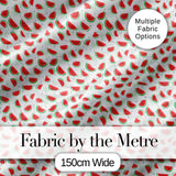 Minimal Watermelon Slice Scatter Seamless Pattern Digital Print Fabric by the Metre UK Sewing Quilting Textile